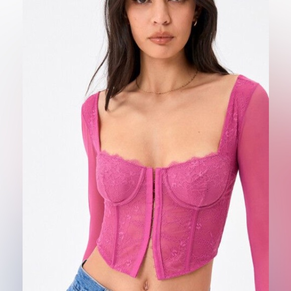 Glassons Fuchsia Long Sleeve Top